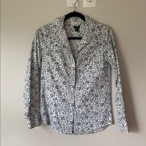 J Crew floral collared shirt